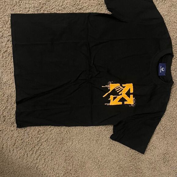 Cyclingage off white T shirt size large black round neck short sleeve superbboy - Picture 8 of 10